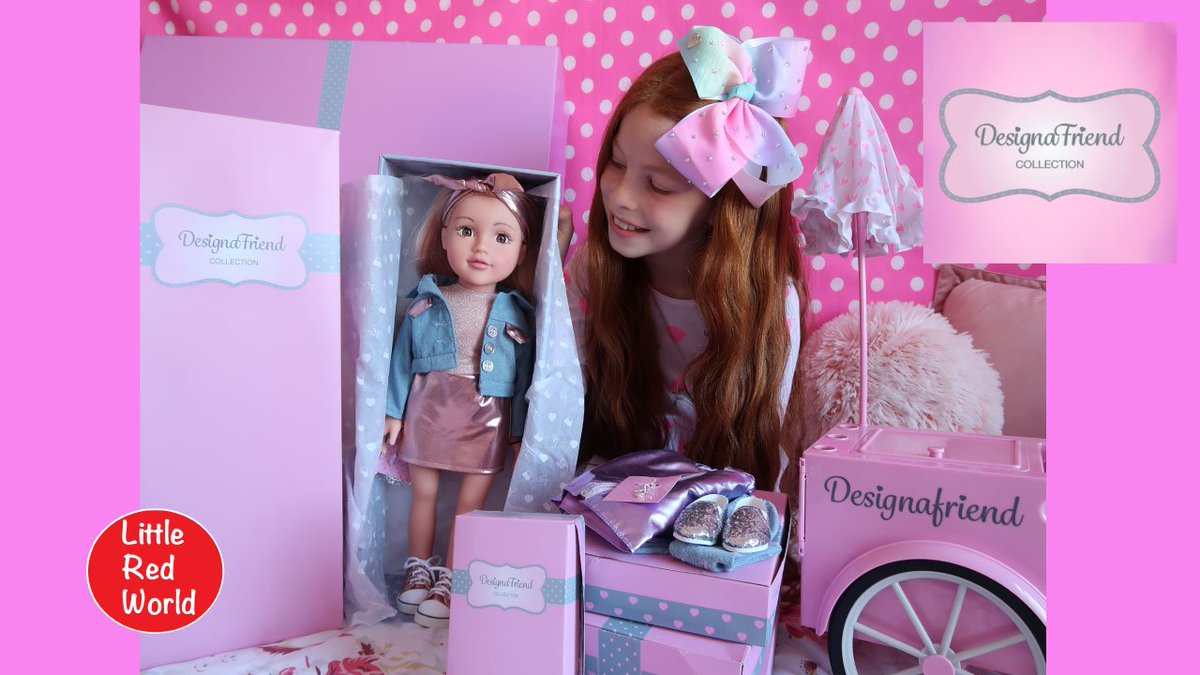 AD... How beautiful is Kylie from the new 2019 DesignaFriend collection? Each doll has super soft hair, crystal eyes and a stylish outfit. We think they are exquisite ❤️ #designaFriend #dolls #doll #LittleRedWorld Watch here...youtube.com/watch?v=LNs7pn…