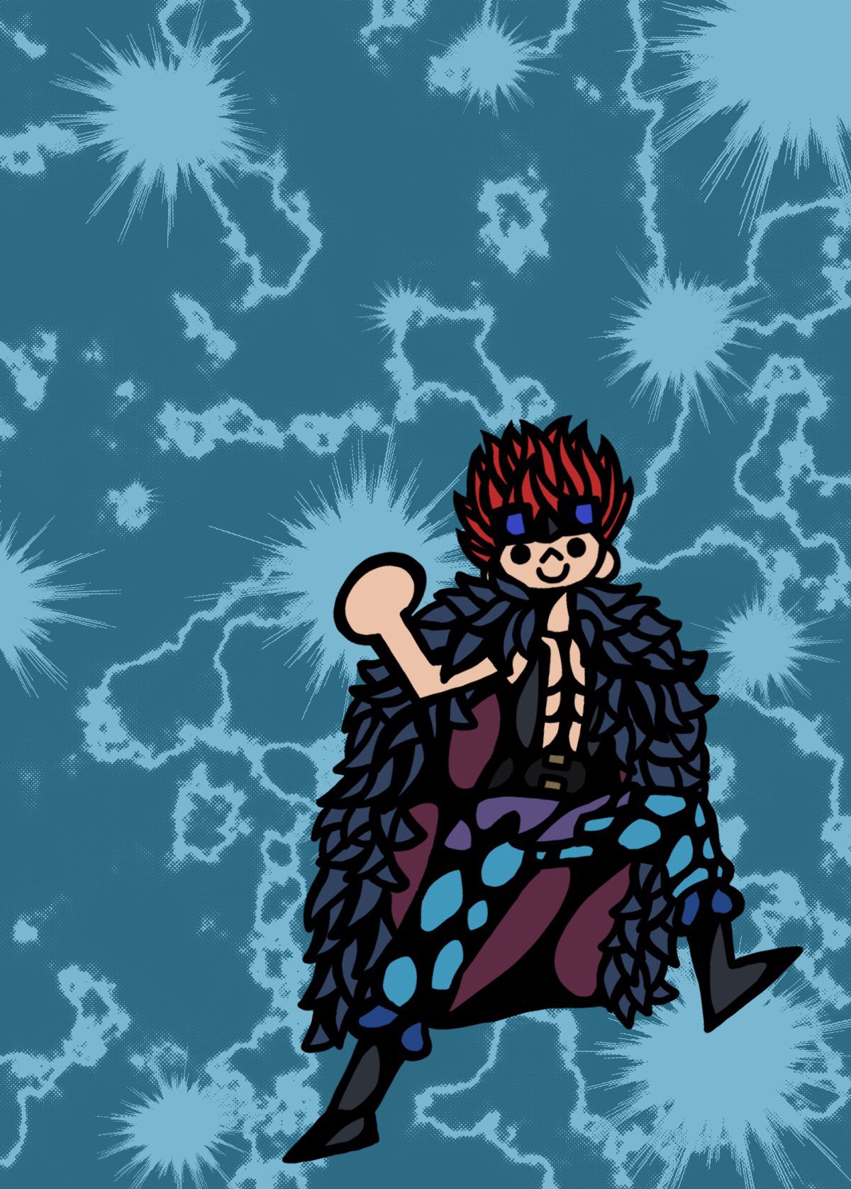 赤崎かんき ユースタスキャプテンキッドを描きました ユースタスキッド ワンピース イラスト かっこいい 活躍はイマイチ笑 T Co Eitx4artog Twitter