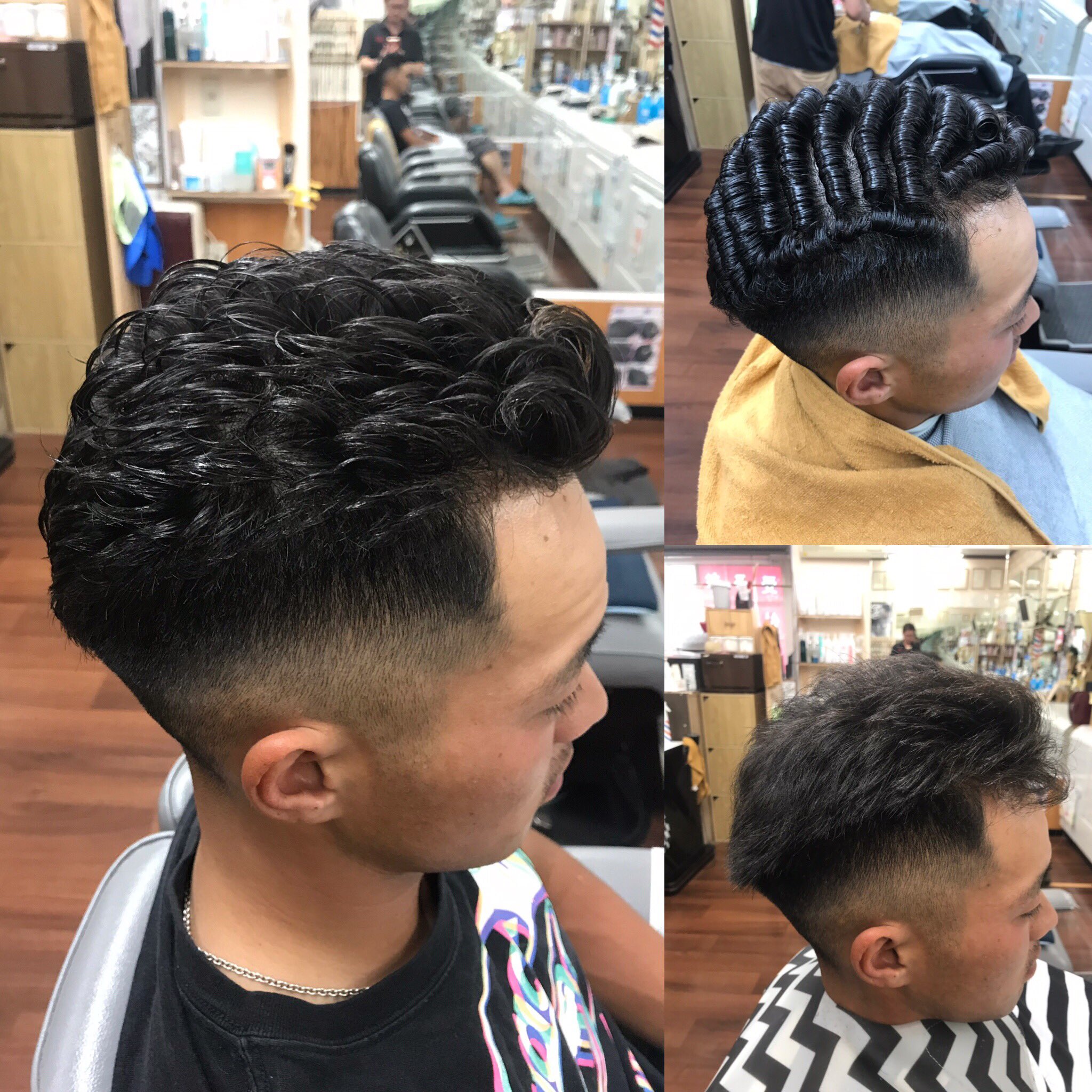 ট ইট র ヘアーサロンフナヤマ大橋店 濡れパン 緩パン お手入れ簡単 簡単セット パンチパーマ アイロンパーマ フェード フェードカット とこや 床屋 理容室 理容師 宮城県床屋 バーバー Barber Barberlife Barbershop Fade Fashion Art