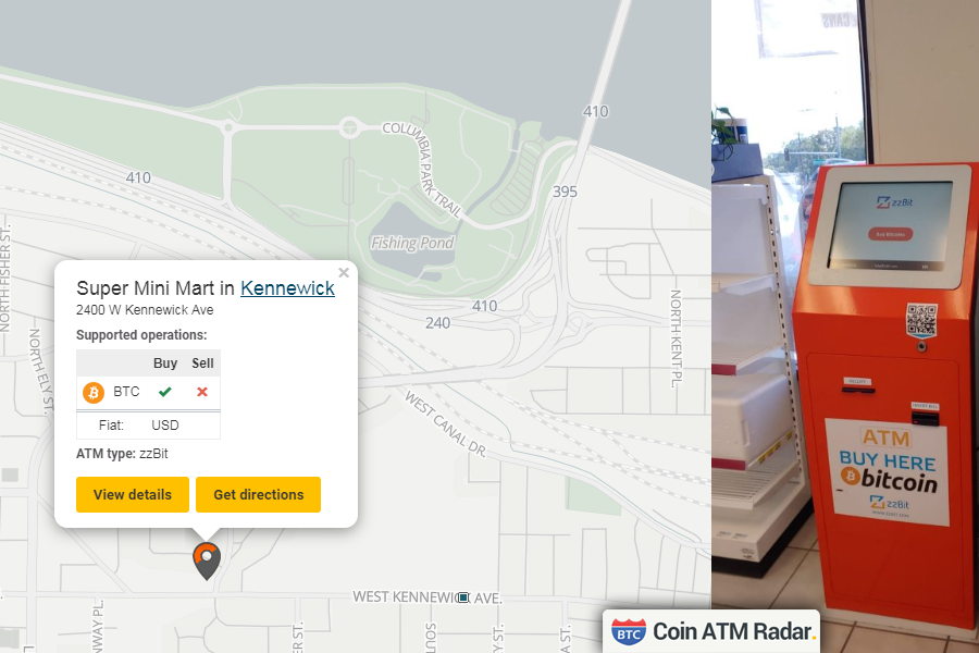 CoinATMRadar's tweet photo. Check this latest installed #zzBit #bitcoin machine at Super Mini Mart in #Kennewick πΊπΈ. Operated by #zzBit. Supported coins: #BTC https://t.co/GNNqcpprbA https://t.co/2688SSwvuK