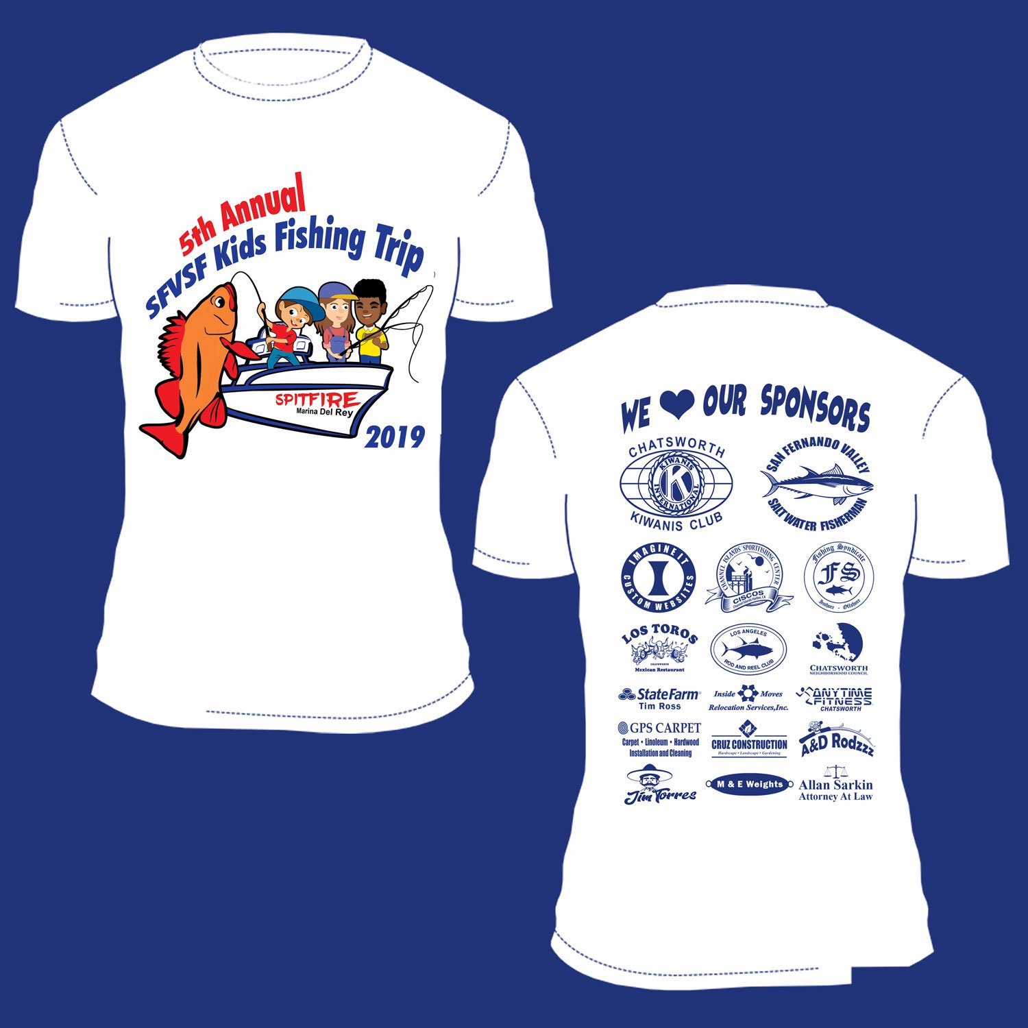 Imagine IT on X: Imagine IT Sponsors the Annual San Fernando Valley  Saltwater Fisherman Kid's Fishing Trip. See T-Shirt Design by Imagine IT. .  #sfvsf #sponsor #support #community #webdesign #design #fishing   /