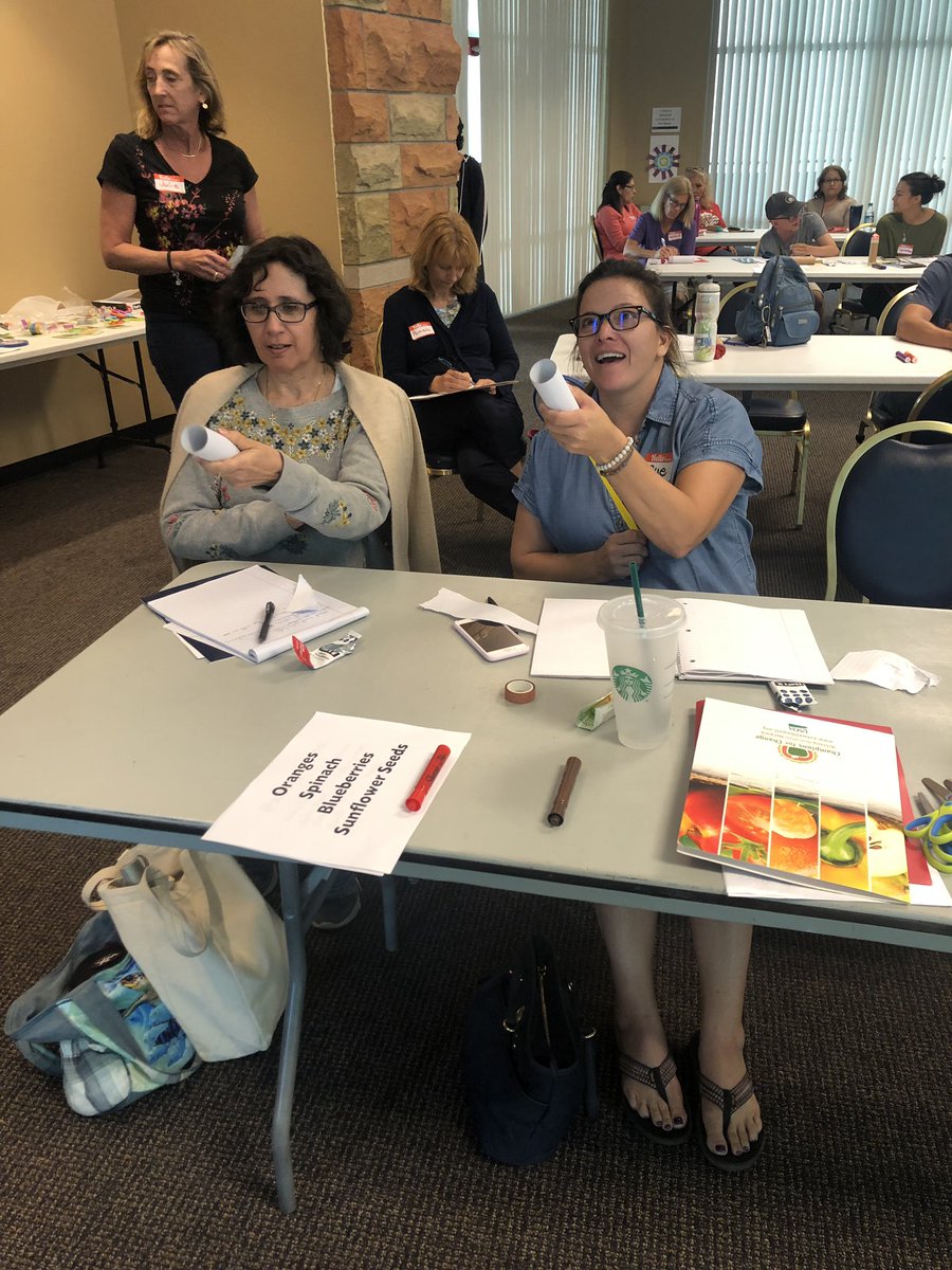 StephRobertsRD's tweet photo. AZ teachers loved @PlumLandingPBS seed blaster activity during our @HealthierGen training! Great way to incorporate #nutritioned into a science class. Thanks for the creative inspiration @hatchdw https://t.co/Qos2hF2tbe
