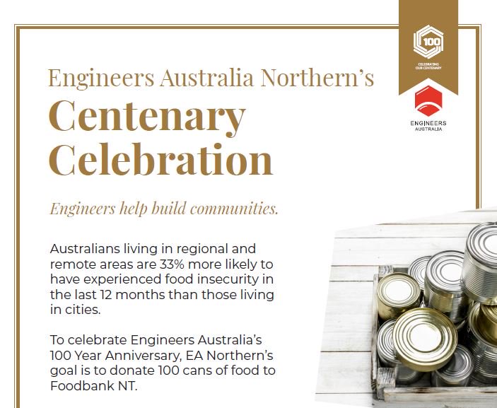 #CelebratingOurCentenary
The goal was 100 cans donated to <a href="/FoodbankNT/">Foodbank NT</a>. We are well over that goal still counting the ENORMOUS amount of #donations! Check out the @IrwinConsult CANtruvian man. <a href="/EngAustralia/">Engineers Australia</a> #100Years