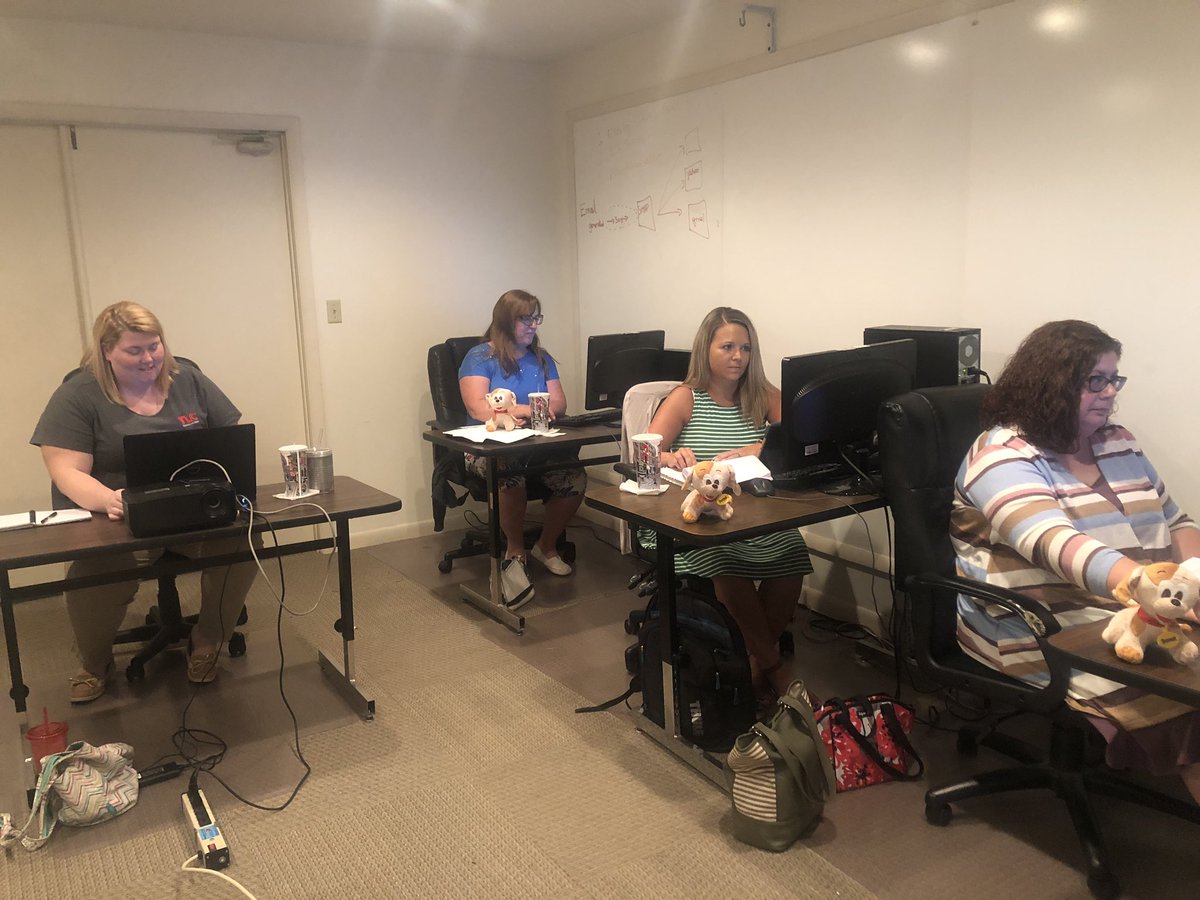 Great training session <a href="/TLCdelivers/">The Library Corp</a> with our three new BCS LMS 📚 Thank you Samantha Martz for your outstanding circ system training! <a href="/karficht/">Karen Greenfield</a> <a href="/BerkCoSchoolsWV/">Berkeley Co. Schools</a>