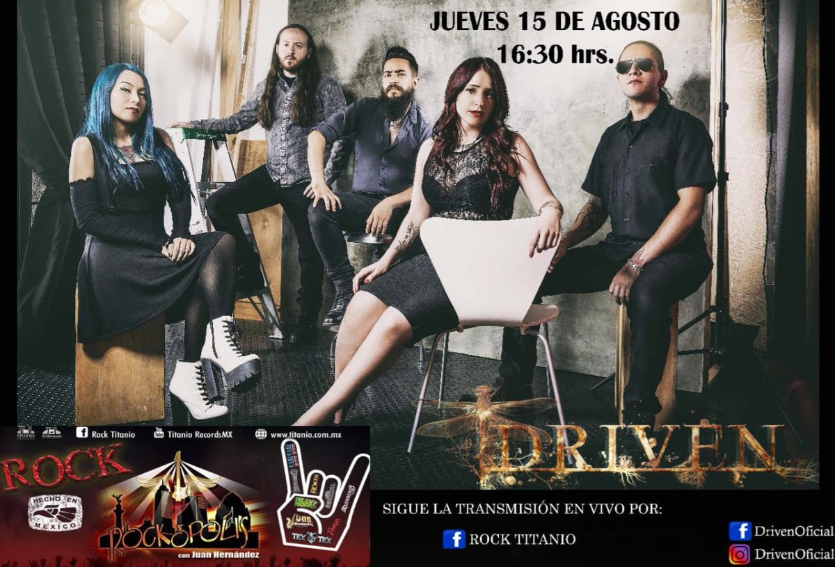 drivenoficial's tweet photo. Este jueves 15 de agosto a las 16:30 hrs estaremos en #rockopolis sigan la transmisión en vivo por Facebook live por:
https://t.co/no3vPSans0
#metal #dragonflies #caos https://t.co/RNgL1leMjL