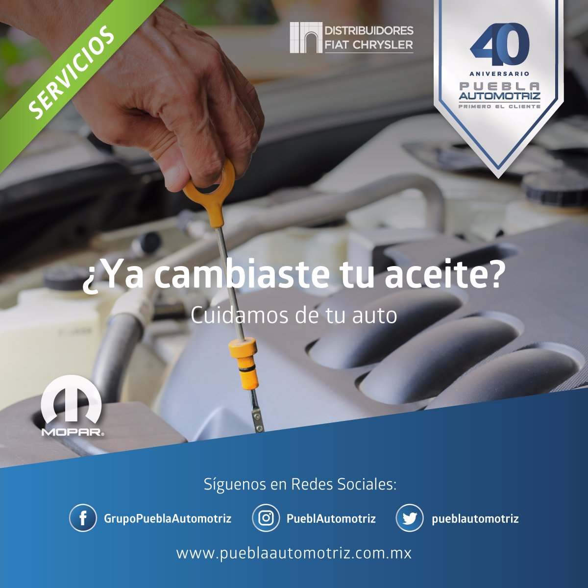 PueblAutomotriz's tweet photo. 🔺¡Aprovecha nuestras promociones!🔻
El cambio de aceite es un proceso indispensable para el buen funcionamiento de un vehículo, así como para su duración. 🚗
Para más información escríbenos https://t.co/KVeuVJWSGO