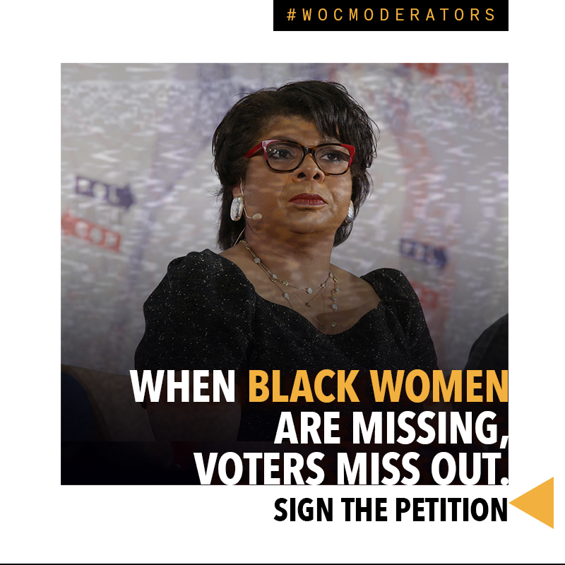 HigherHeightPAC's tweet photo. Have you signed this @UltraViolet petition urging networks to include Black women and other women of color moderators in all upcoming #DemDebates? Use #WOCModerators to spread the word! Sign here ---> https://t.co/6nTnjn5b1W #BlackWomenLead https://t.co/lpfi9enVGX