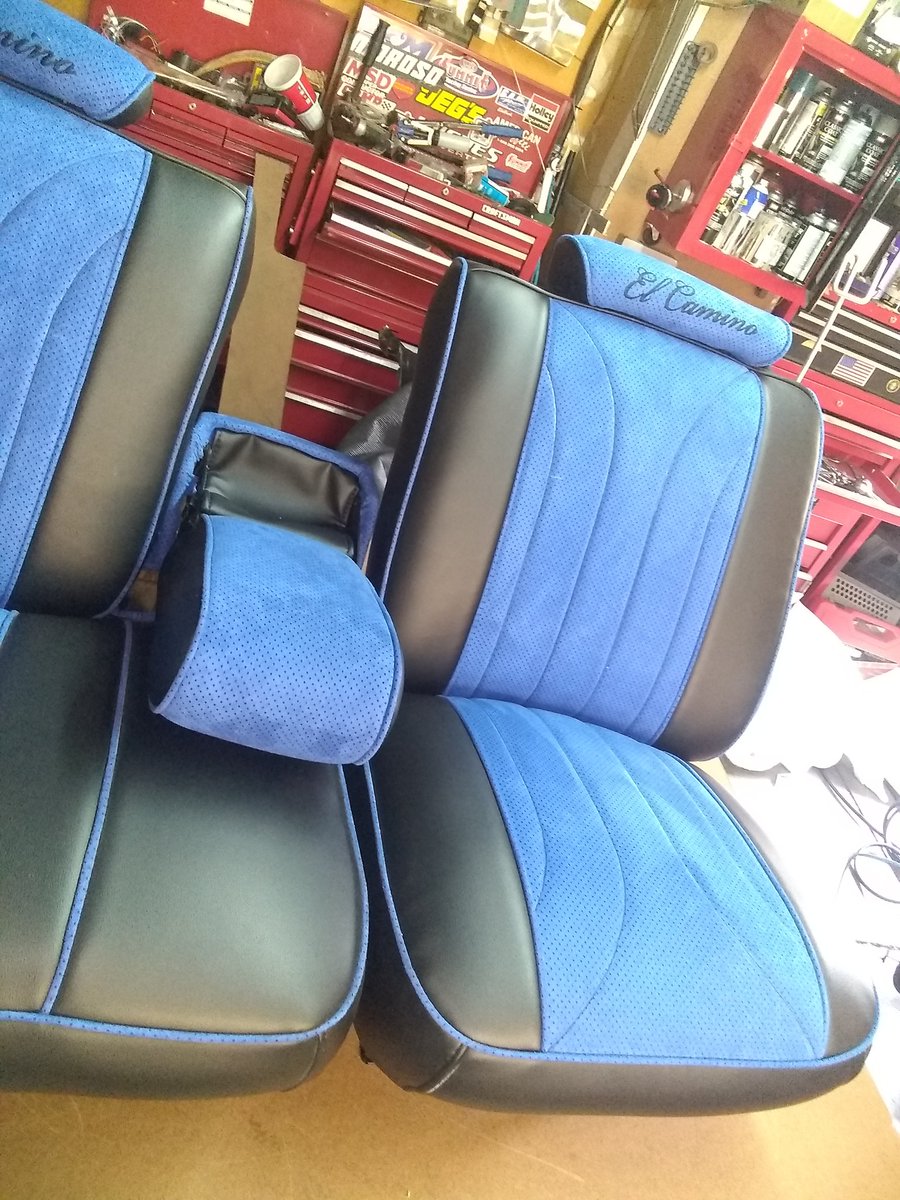 UNSTOPPABLEMAX's tweet photo. Fresh out the oven 1969 elcamino front seat ready to go home https://t.co/LGwsbvhPUu