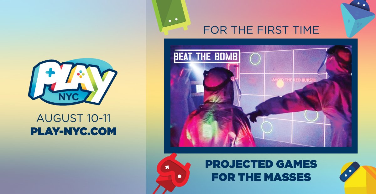 Grimesmikes's tweet photo. 💣#FloorGrid from @beatthebombnyc has joined #PlayNYC!💣

We’re excited to welcome Brooklyn’s own Beat the Bomb with their projection puzzler. They’ll literally make the @MetroPavilion floor playable on August 10th &amp; 11th. Don’t miss it!

GET TIX 👉 https://t.co/ccLuP3zqNd https://t.co/ku3jaMISqC