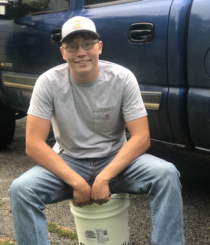 kennaleigh2017's tweet photo. Needless to say 5 gallons of Country Bobs was a hit for his birthday gift!🤣 https://t.co/5WOEwFLWal