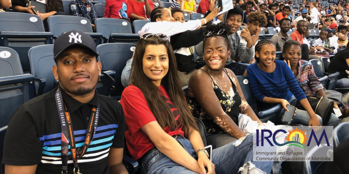 ircominc's tweet photo. After School Program staff and youth supporting the U15 IRCOM boys soccer team who got the opportunity to be ball boys at the Valor FC game tonight!  Congratulations from the IRCOM community and have fun!  #RefugeesWelcome #IRCOMinc #ForValor https://t.co/cDPVzouWDT