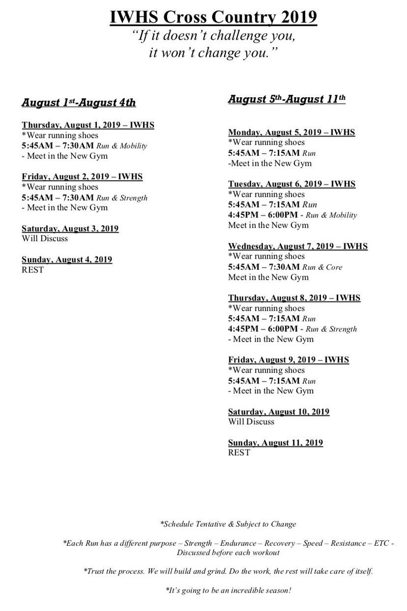 2019 xc &amp; vball start tomorrow! ARE YOU READY?! Don’t forget you have to register on RankOne to tryout for any sport this year. All physicals &amp; medical history forms have to be sent to Coach Hodo. You will not be able to participate without a profile. Here are the schedules! ☘️