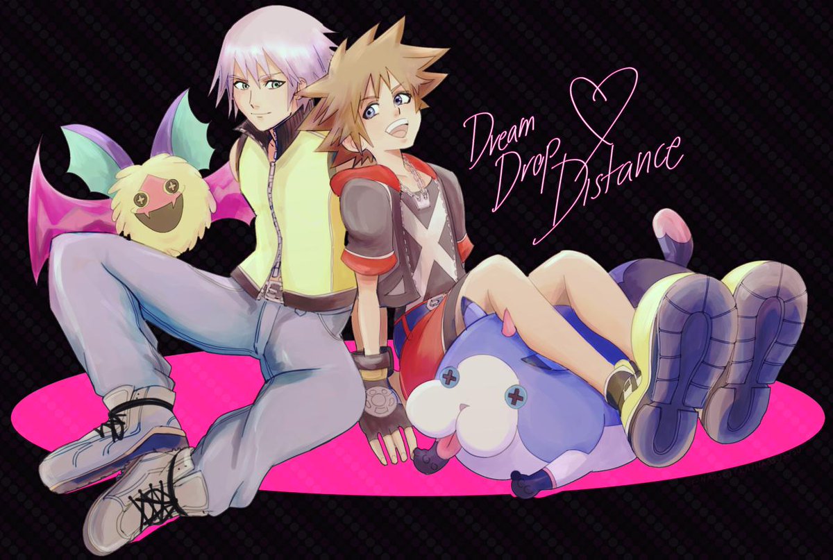 naosususu's tweet image. happy 7th anniversary dream drop distance!! 👑💖💧 my fav kingdom hearts game 😄