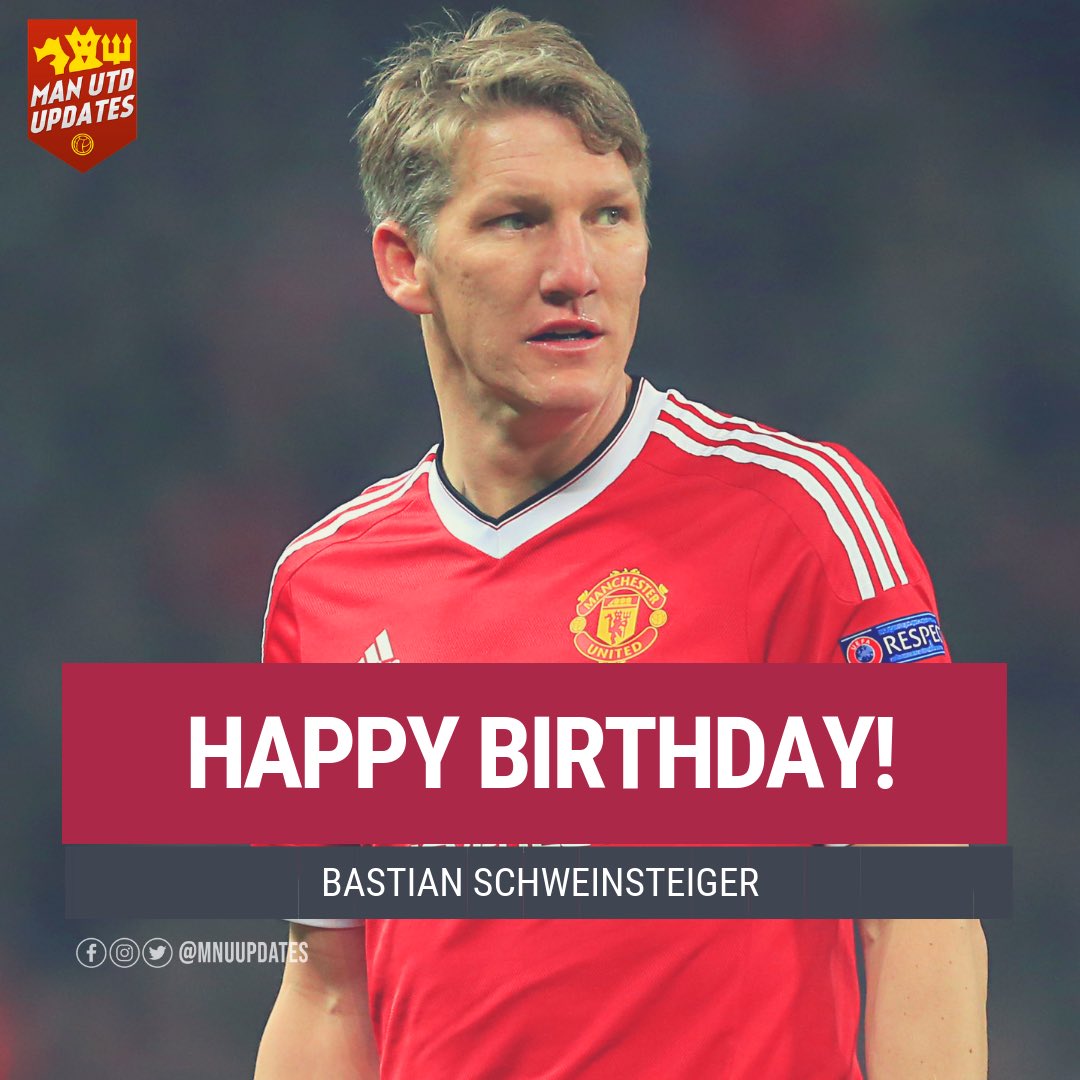 Happy 35th birthday to ex red Bastian Schweinsteiger.     