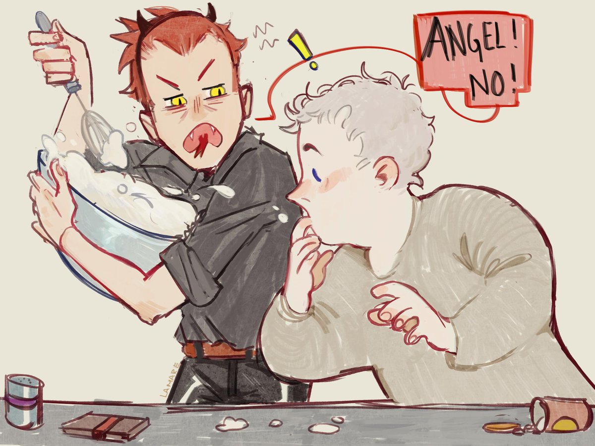 aziraphale being a hungry angel 

#GoodOmens 