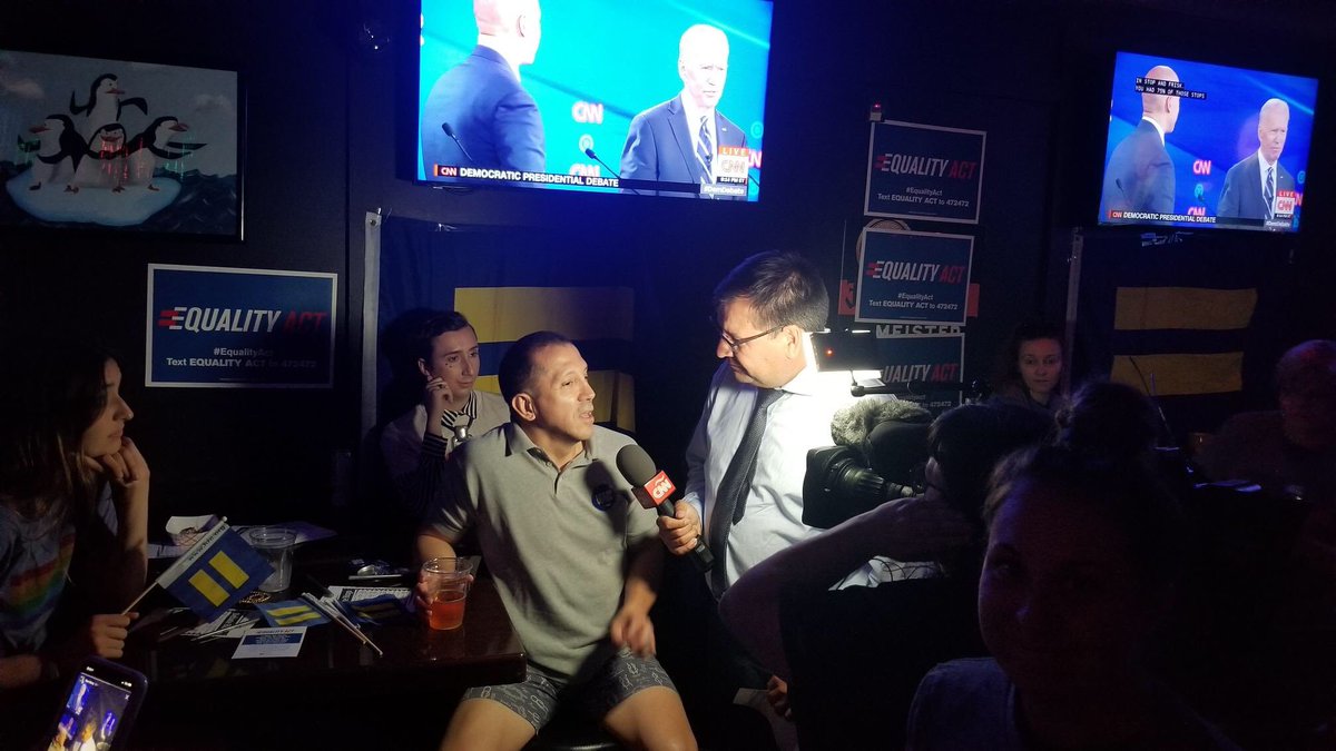 HRC supporter talking to reporter