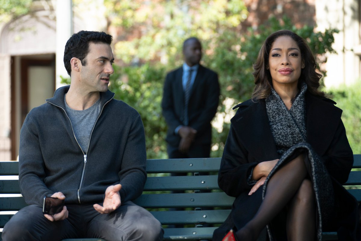 Jessica Pearson always knows how to command the attention of a room... or park.