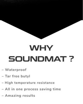 #SOUNDMAT will aid in removing any noisy back waves (distortion), improving the sound of your speakers and soundproofing your vehicle’s cabin.

Soundmat is designed to improve the quality of your listening experience!

#sqlaudio #caraudiofab #caraudiofabrication #sounddeadening