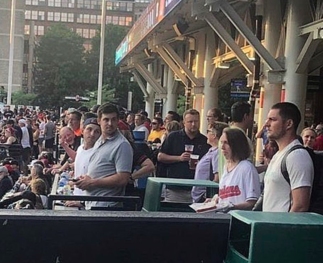 CLEsportsTalk's tweet photo. Trevor Bauer just shows up to tonight's game as a fan.

Dude is on another level - but this is awesome. https://t.co/qHSvkCXKYc