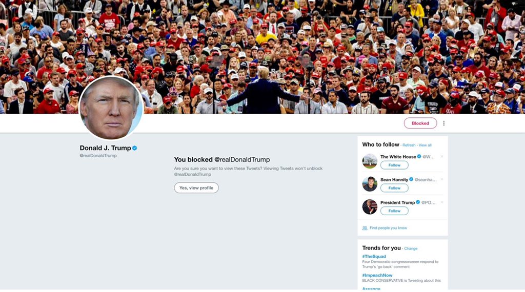 BMichael_Nelson's tweet photo. @PoliticalDoodle @delana1970 I #UNFOLLLOWTRUMP and blocked him, then shared on my TL and Twitter blocked me for “not following Twitter rules”. I think Twitter has made Trump a rule that should be followed. #blockrealdonaldtrump https://t.co/xMTvHXX0Px