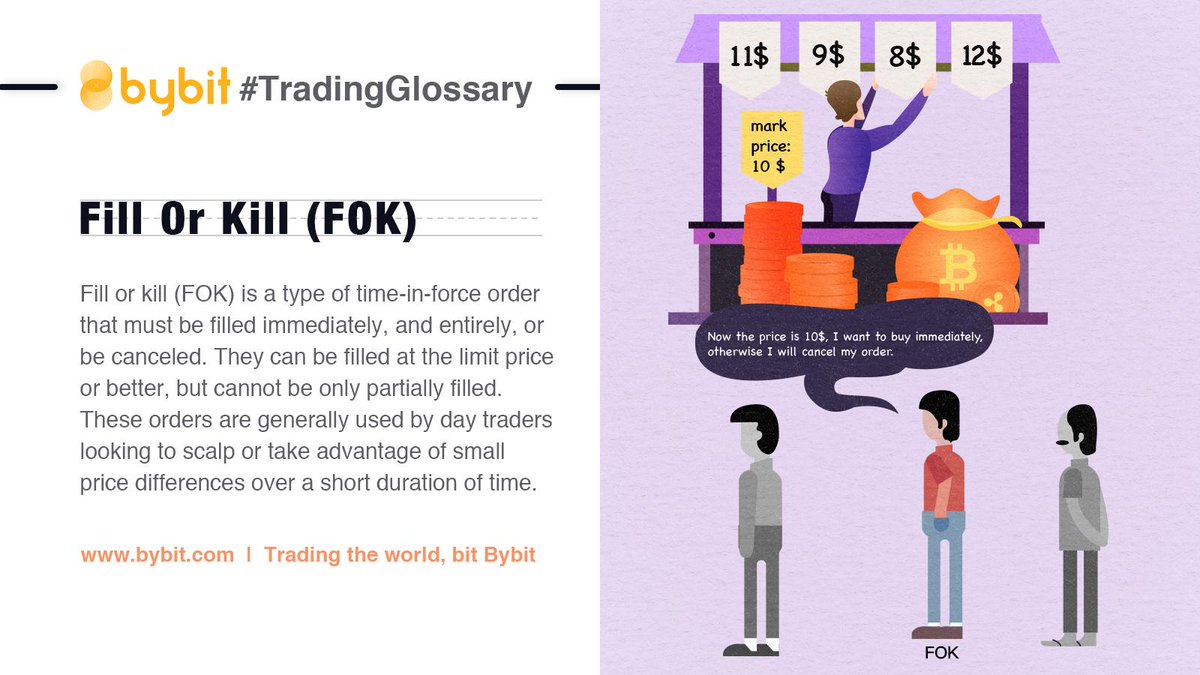 Bybit_Official's tweet image. Learn about Fill or Kill orders with the #Bybit #TradingGlossary

At Bybit we want to educate our traders and grow together with you. 

Read more: bit.ly/2GBf17p

Try your first margin trade for free with a $10 welcome bonus: bit.ly/2LS8fyE
