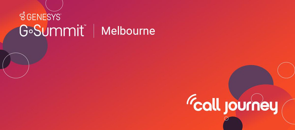 CallJourney's tweet photo. And it's a wrap for Genesys G-Summit Melbourne. So proud to be a part of ANZ's largest customer experience event. Looking forward to next year! #makeeverymomentcount #Genesyslive #gsummit19 #conversationanalytics #riskandcompliance #regtech #cx #ai #omnichannelsolution #voicedata https://t.co/8mHVZThdpb