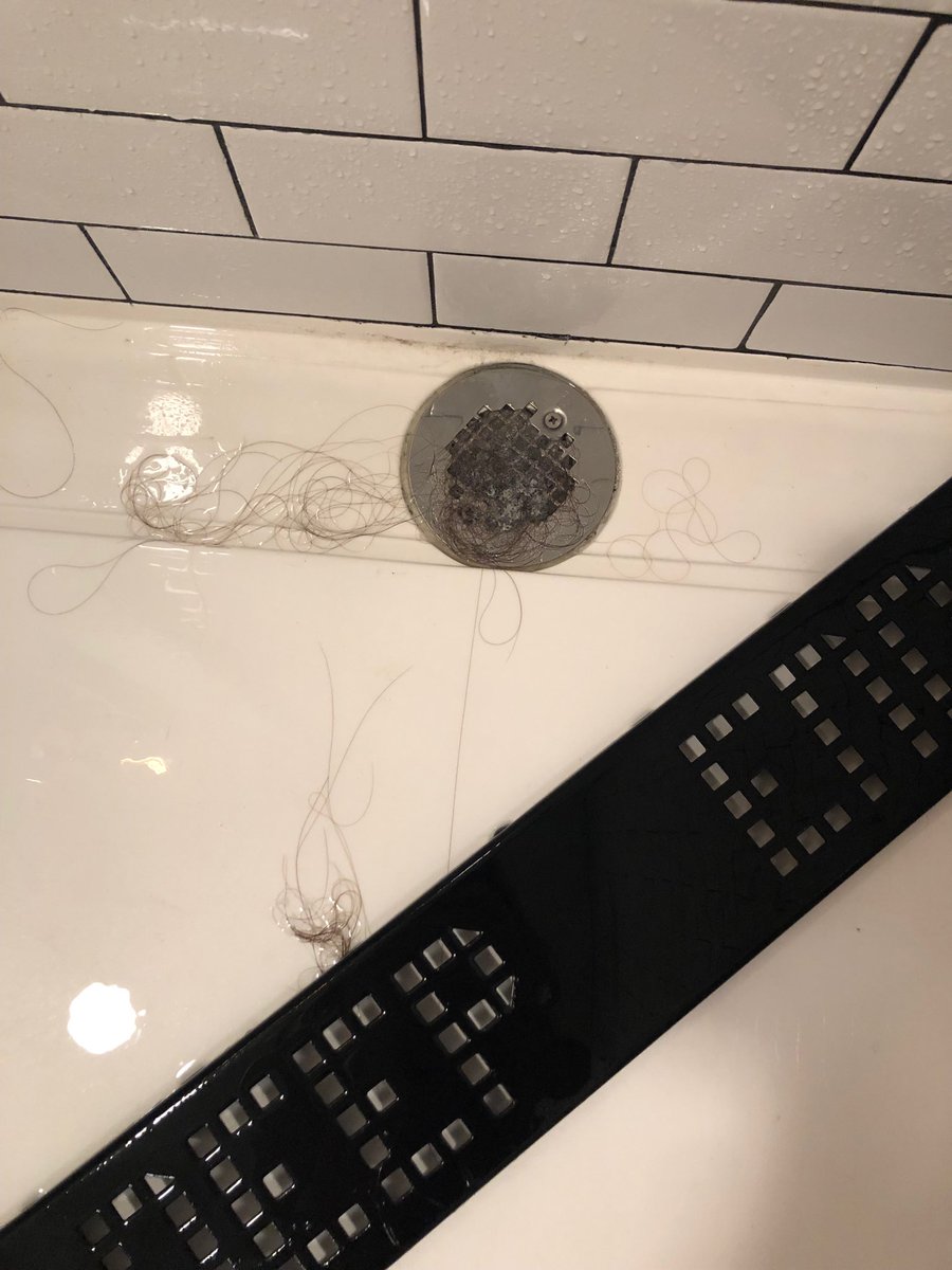 mcabocel's tweet photo. ⁦@MoxyHotels⁩...why my shower flooded my hotel room after 5 minutes...maybe your cleaning people need to lift up the grate.  So gross. https://t.co/Bye4ShManK