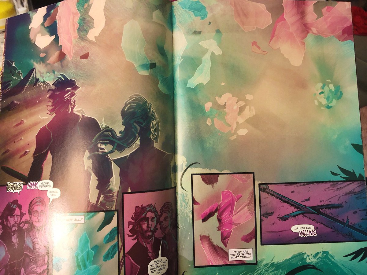 carolcollector's tweet photo. #KnightsTemporal is definitely beautiful, and the story is interesting thus far. #comics #comicart https://t.co/8n4XK16lOQ