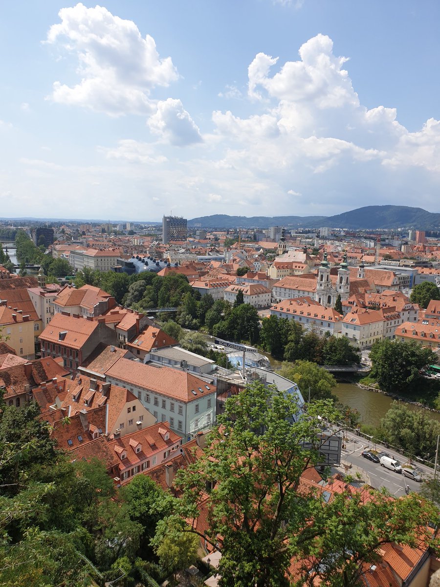 93. Spot the river, the cafe in the river (it's so gorgeous!) and street art that's probably telling me, "Monsters ahead" but DO I LISTEN???  #Schlossberg
