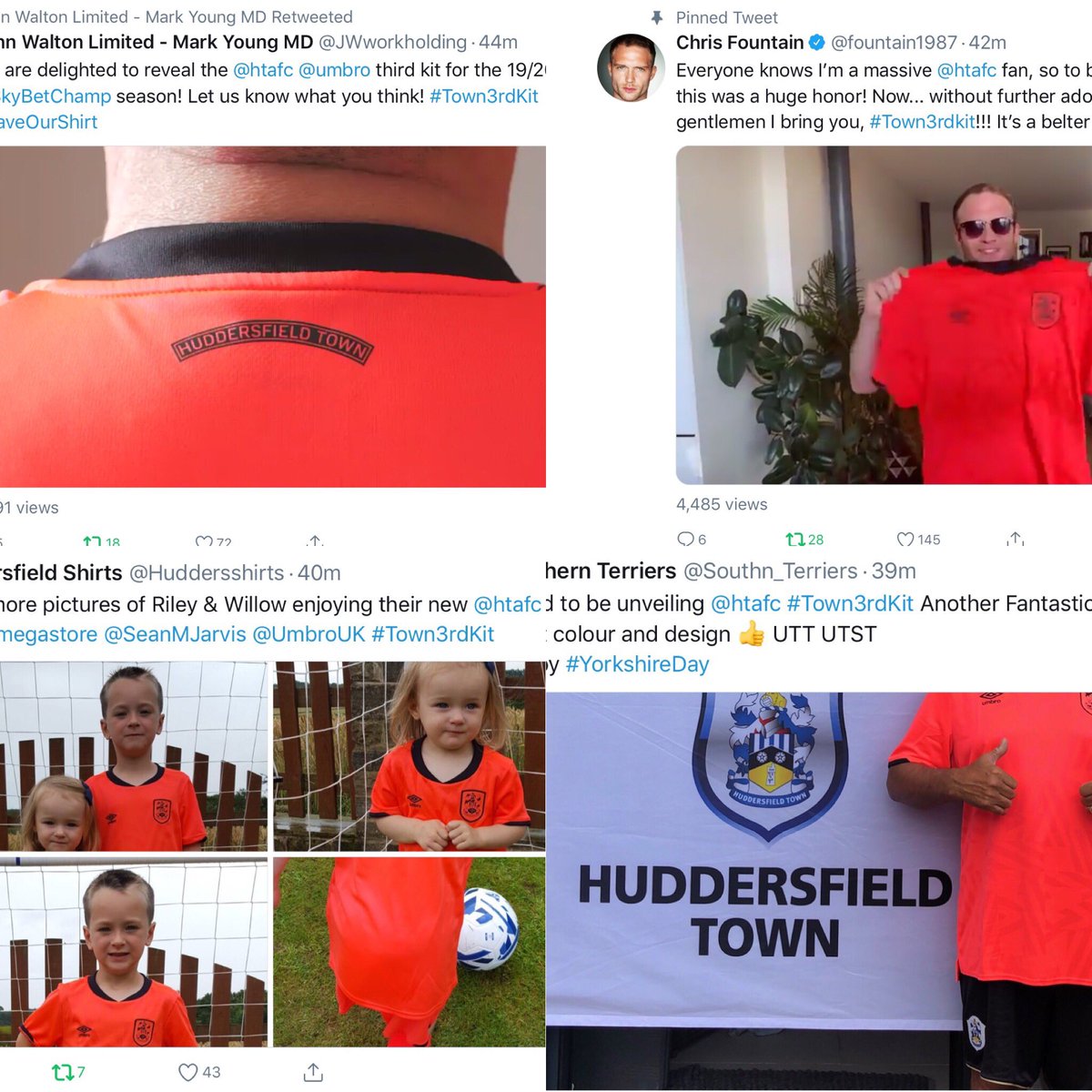 SeanMJarvis's tweet photo. Twitter has gone wild again..massive thanks and well done to those involved in the #fanslaunch #town3rdkit @AndysmanclubH @MabelBluebell @fountain1987 @reece_dinsdale @Southn_Terriers @Ruddisretreat @terriergail @fesbatista @forevertown @r4viSingh @Huddersshirts @JWworkholding https://t.co/CjXbkNoOcc