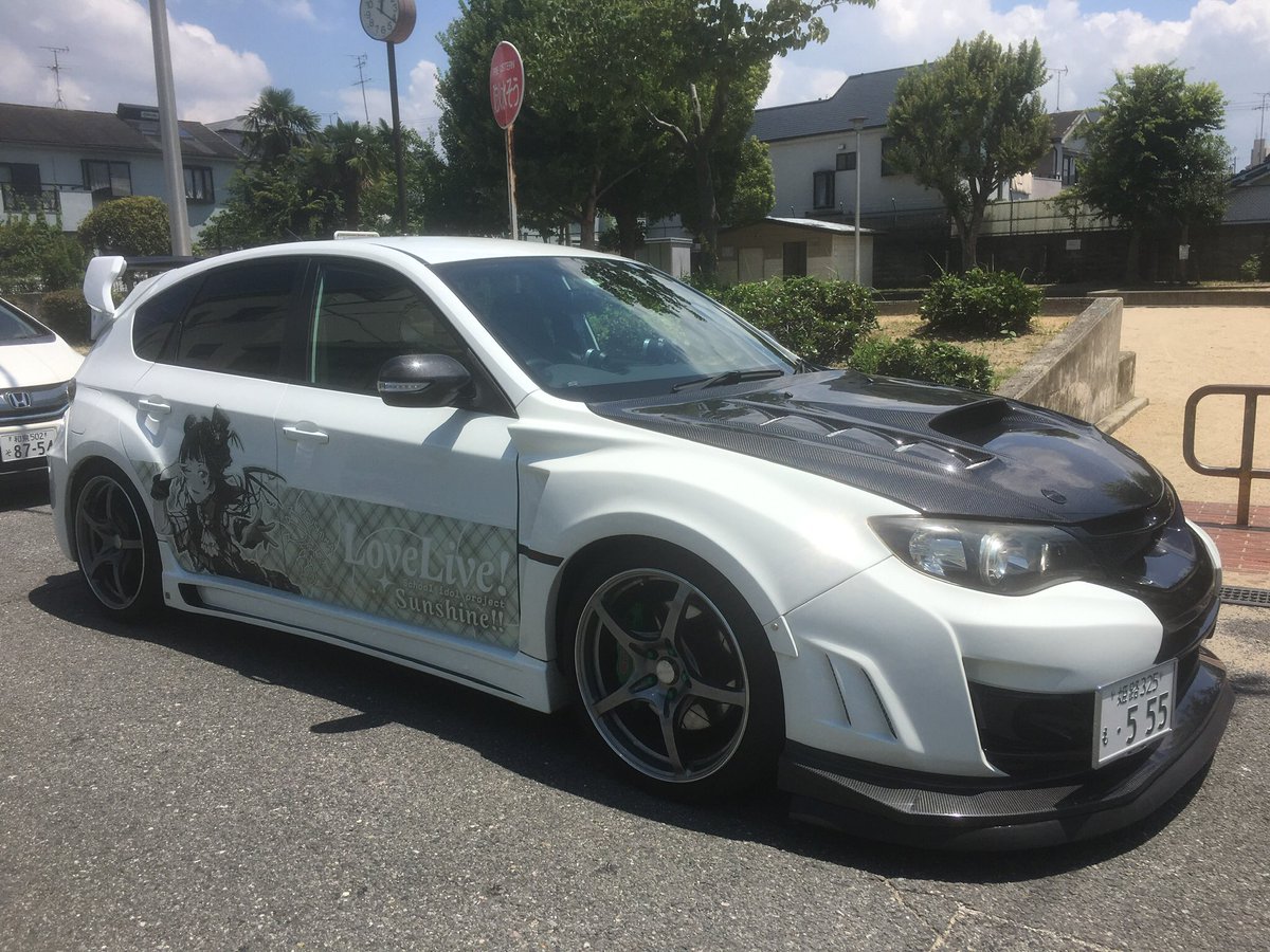 Bonds 痛車施工 インプレッサオーナーａ様 あまり目立たないように とのご希望でしたので 透明フィルムでモノトーンに カッコいい感じに仕上がりました 気をつけて沼津にも 行ってきてくださいね 痛車