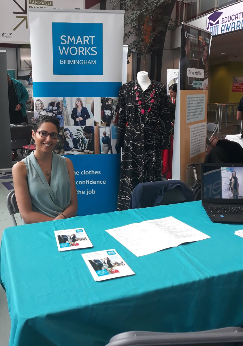 smartworksbhm's tweet photo. We are attending the Women into Work event today @sandwellcollege sharing details of our service with job seekers from across #Sandwell.
#backtowork #womenempoweringwomen #interviewclothes #interviewcoaching https://t.co/SGEG3Ebl3c