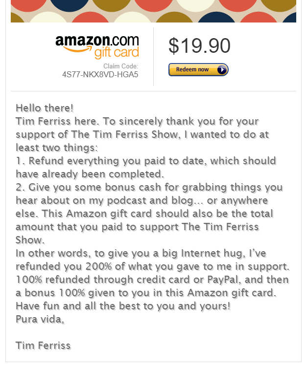 JARED_JOYCE's tweet photo. @tferriss sure knows how to over-deliver value to his audience. Thanks for the big #InternetHug Tim! :-) https://t.co/DUsUYQt9yI