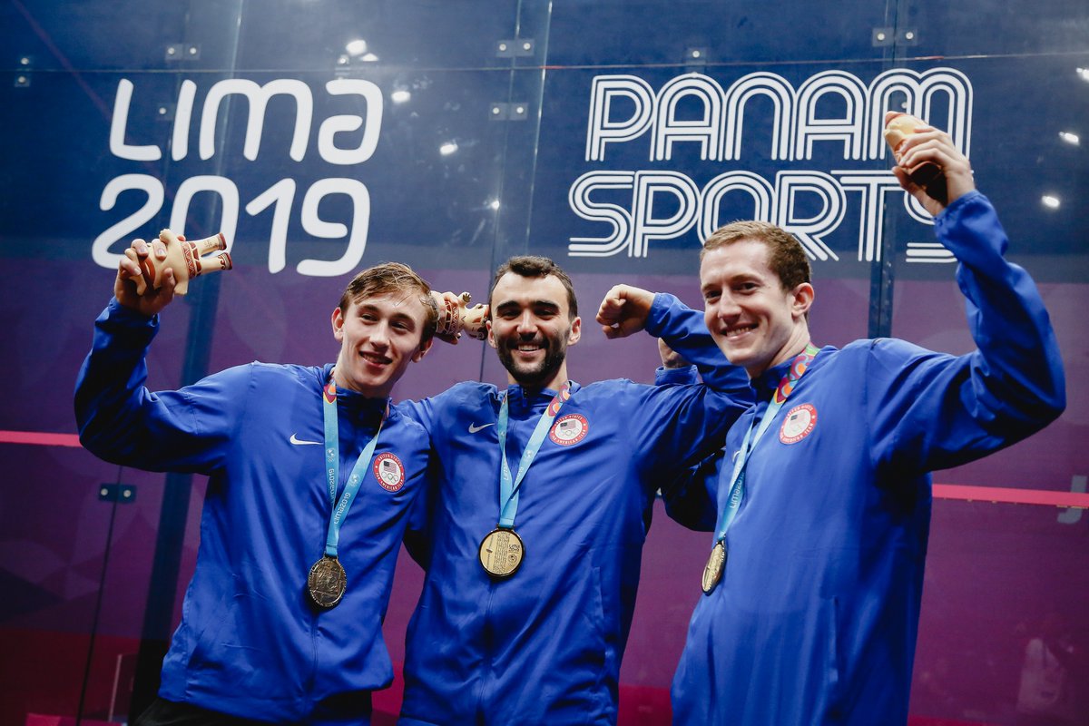 Coming together at exactly the right time. 💥

The men &amp; women of <a href="/USSQUASH/">US SQUASH</a> EARNED every bit of their historic #Lima2019 team gold medals tonight.

➡️ go.teamusa.org/SquashGold