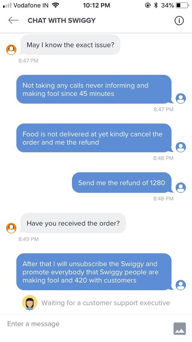 snikhil_social's tweet photo. Sad to learn that Swiggy is cheating its customers. An order was placed yesterday in Delhi which was not delivered.

Delivery boy informed that the food fell on the way and yet @swiggy_in didn't process the refund. 

On top of it, no one at swiggy cared to respond. #SwiggyCheats https://t.co/J6ab4vbeP6