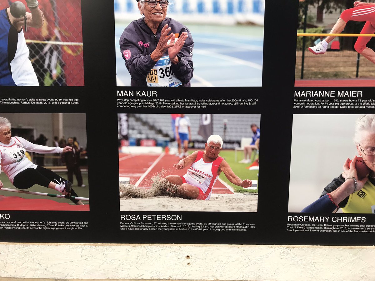 phoebe_moore's tweet photo. Skidding in sand at a long jump competition aged 87 - wow! This morning @bbcrb we are talking about a new exhibition about age and keeping active 💪 https://t.co/1NPqaMqrlg