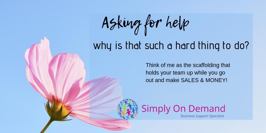 Asking for help should be a natural thing to do. No company can keep itself up!
#IcanHelp #SimplyOnDemand #BusinessSupport #VirtualAssistant #RemoteAdmin #RemotePA
email me stephanie@simplyondemand.net