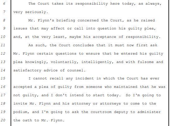 Look at the sentencing hearing. Judge Sullivan did everything in the world before his sentencing date to hint he was going to throw out the entire case. Can a judge throw out a case if Flynn refuses to change his plea?