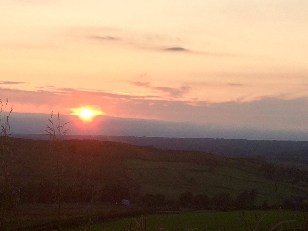 PrinceofDogs1's tweet photo. Sunset over Lough Neagh seen from Drumkeeragh Forest. https://t.co/YmtQ3Vr3SG