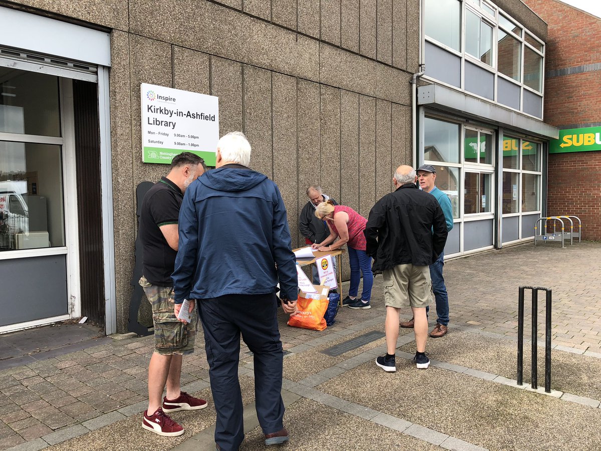 UniteEastMids's tweet photo. First stop on our #StopUniversalCredit tour today is Kirkby in Ashfield with North Notts Unite Community Branch. 

Great to have the #HolidayHunger artwork to highlight the plight facing families in the school holidays who rely on free school meals to feed their children. https://t.co/TH2Cb0TLzM