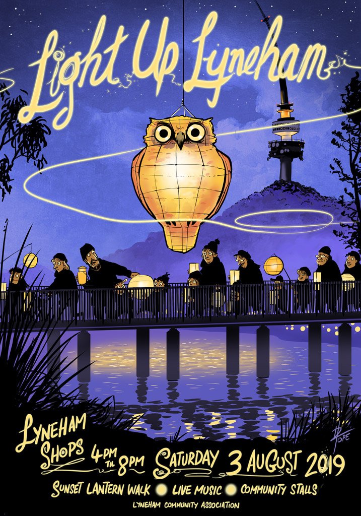 Join <a href="/SenKatyG/">Katy Gallagher</a>  Alicia Payne MP <a href="/ShaneRattenbury/">Shane Rattenbury MLA</a> @ElizabethLeeCBR (baby Mia permitting) and @RachelSS_MLA at #LightUpLyneham Saturday 3 Aug from 4pm <a href="/Lyneham_ACT/">Lyneham Community Association</a> shops. facebook.com/events/4986151… Lantern Walk, live music, community stalls. Rug up warm and bring a lantern!