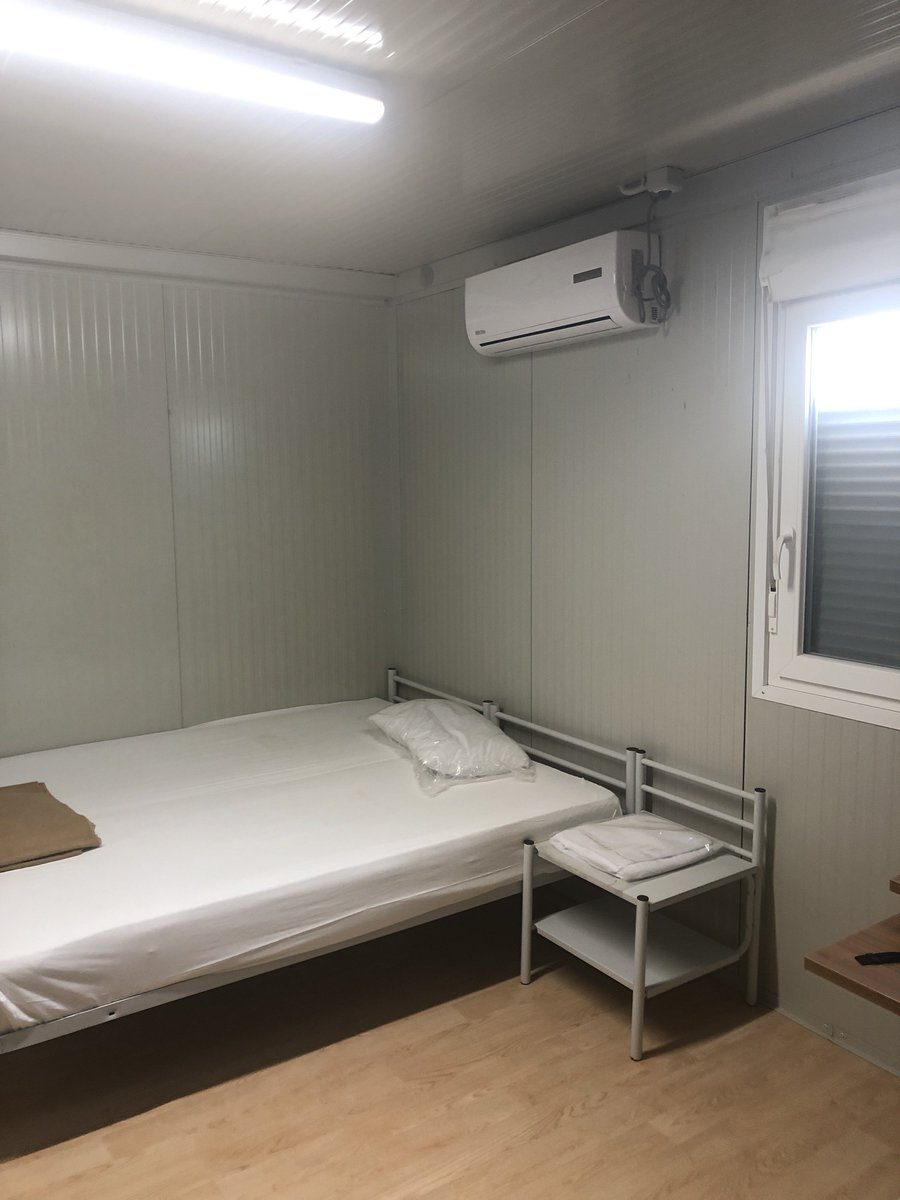 Pretty basic but there’s a shower and AC!