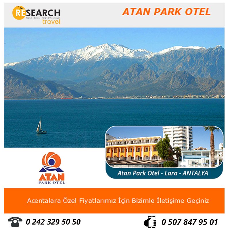 Atan Park Otel - Lara / ANTALYA

Oda kahvaltı ve yarım pansiyon seçenekleri ile hizmet veren tesisimizde; ücretsiz Wi-Fi erişimli geniş ve konforlu toplam 50 oda bulunmaktadır. 

Daha Ayrıntılı Bilgi Almak İçin Bize Ulaşın.. #tatil #antalya #atanparkotel #acenta #researchturizm