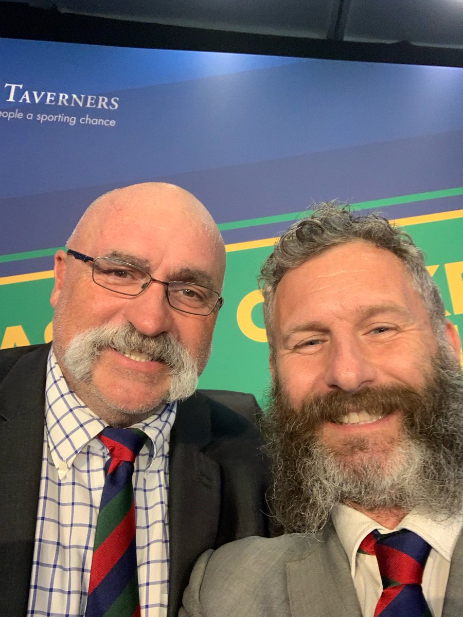 My moustache met its forefather last night, the great @MervHughes332 Thanks to @LordsTaverners for a brilliant evening at Edgbaston with Ashes Heroes