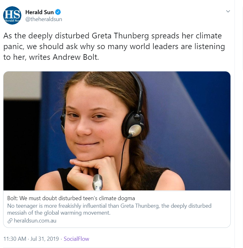 <a href="/theheraldsun/">Herald Sun</a> Every single person treading carpet in a News Corp office today: I hope you feel the thundering rush of nausea that any living, breathing human ought to feel, knowing that part of your salary comes from squeezing out shit like this.