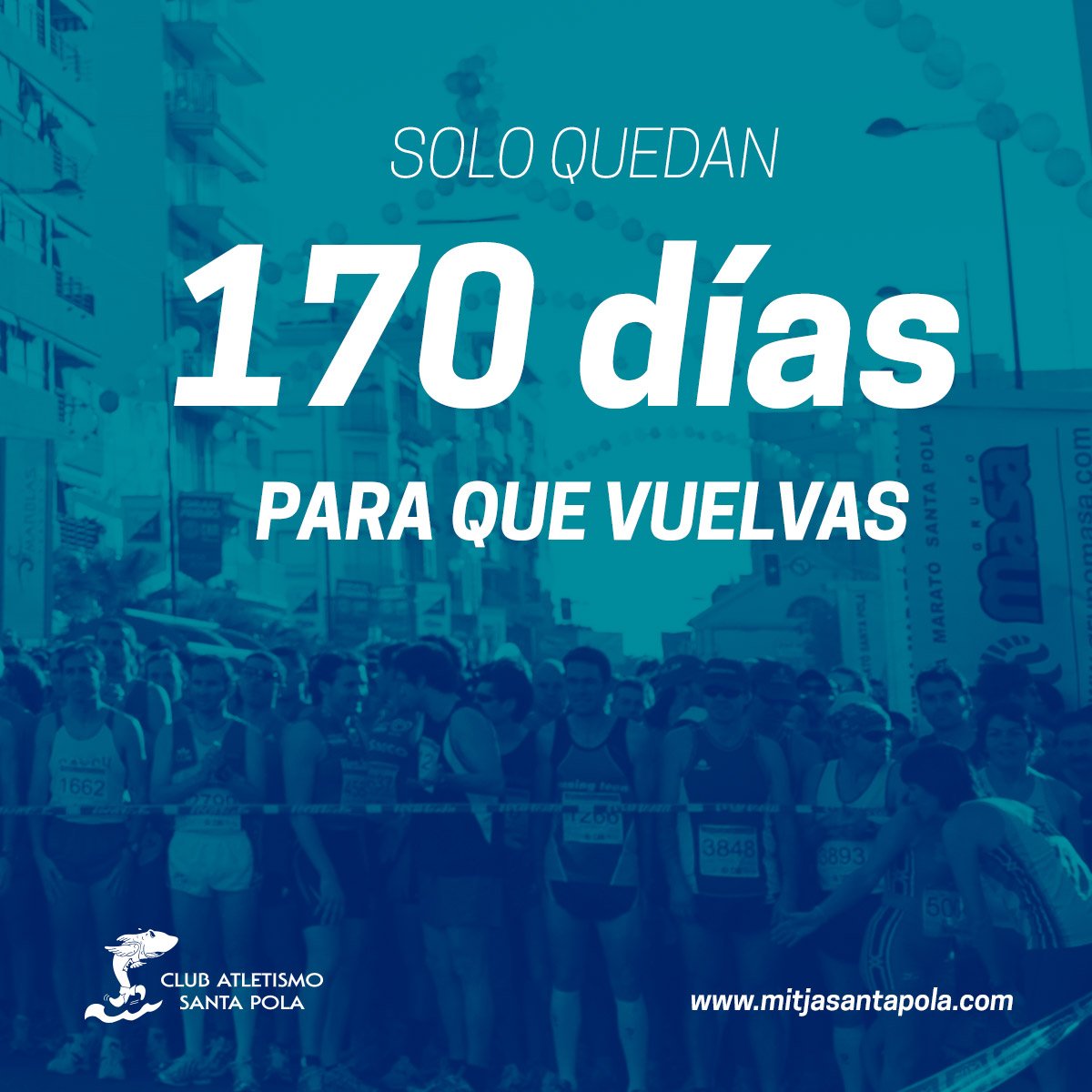 Solo quedan 170 días para que vuelvas. Te esperamos!!!!
mitjasantapola.com…/inscripciones-29-mitja-mar…/
@santapolaturismo <a href="/visitelche/">visitelche</a> <a href="/costablancaorg/">Turismo Costa Blanca</a> 
#mitjasantapola #mmsp2020 #mediamaraton #running #maraton #marathon #santapola