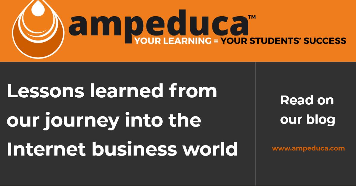 ampeduca's tweet photo. Lessons learned from our journey into the Internet business world https://t.co/WYkCxb6XX9 #education #k12 #teachers #onlinebiz #amplifiEDU #educhat #edtech  #learning https://t.co/pWWOQOhekT