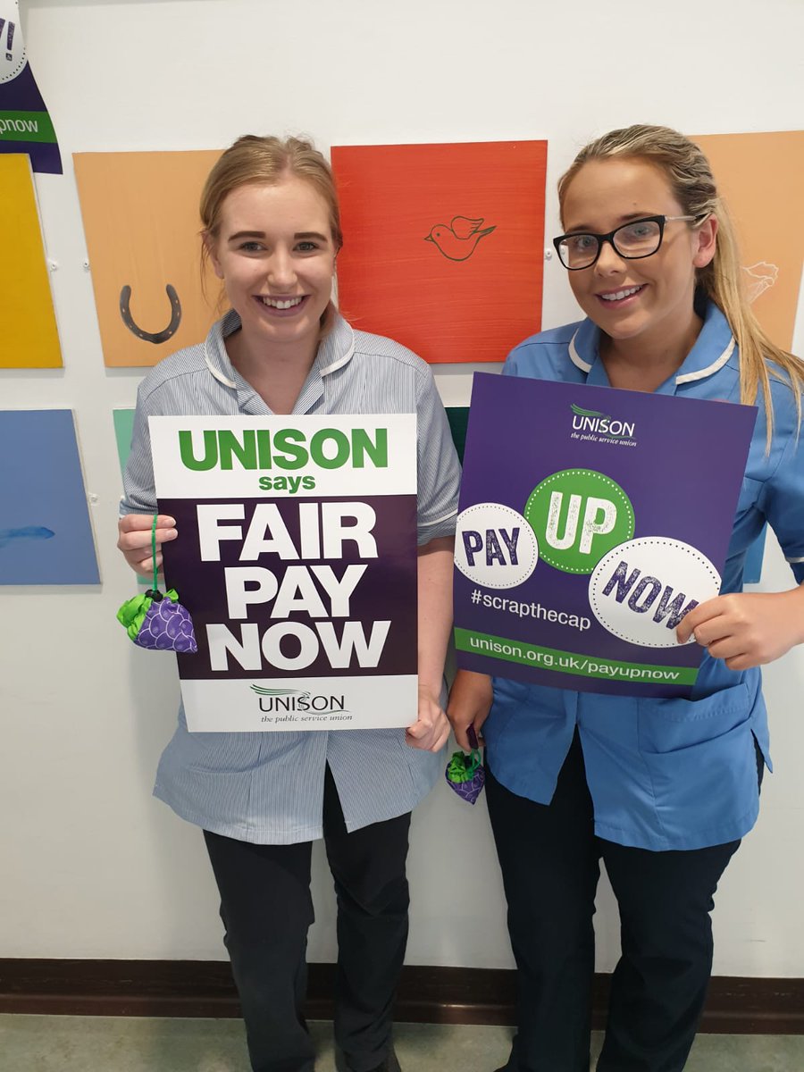 UNISONNI's tweet image. Our campaign for equal pay for NHS workers in Northern Ireland continued today in Craigavon Area Hospital. We won’t be left behind! Fund pay now for NHS staff in Northern Ireland!