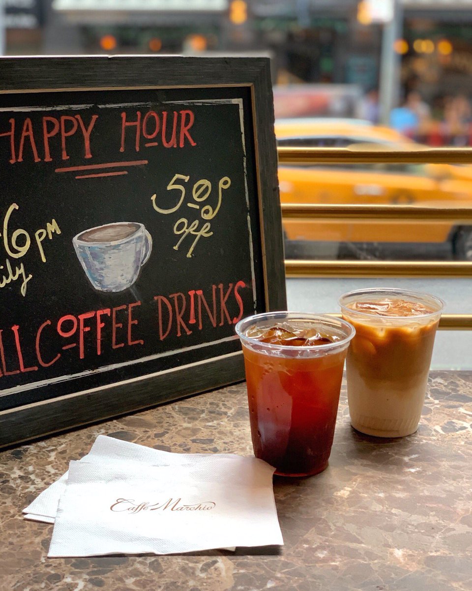 So hot out there, you might just need two iced coffees! Best time to do that? From 3-6pm daily when all coffee drinks are half-priced! #USHGHappyHour #PassportToRome