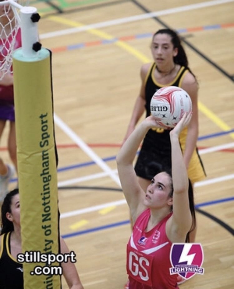 Well done <a href="/_bethgabriel/">Beth Gabriel</a> for your first run out with <a href="/Lightning_Acad/">Loughborough Lightning Netball Academy</a> U21s in last weekends NPL tournament. #lightningstrikes ⚡️ Great pics from @StillSport 📸